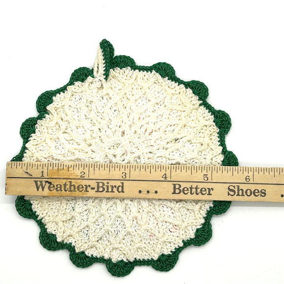 Vintage Handmade Crochet Potholders Lot of 2 - Picture 10 of 10